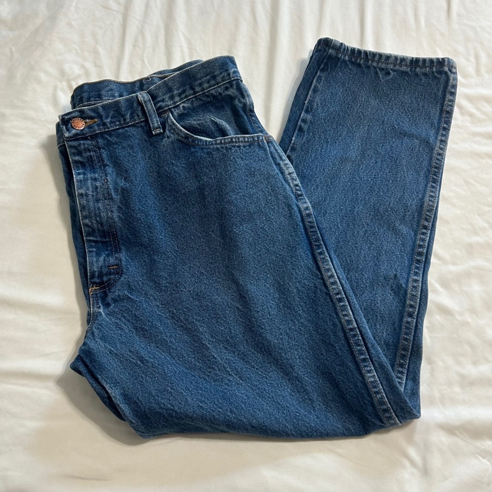 Rustler Mens Regular Fit Straight Leg Jeans Medium Wash Blue 40x30 A306 4020